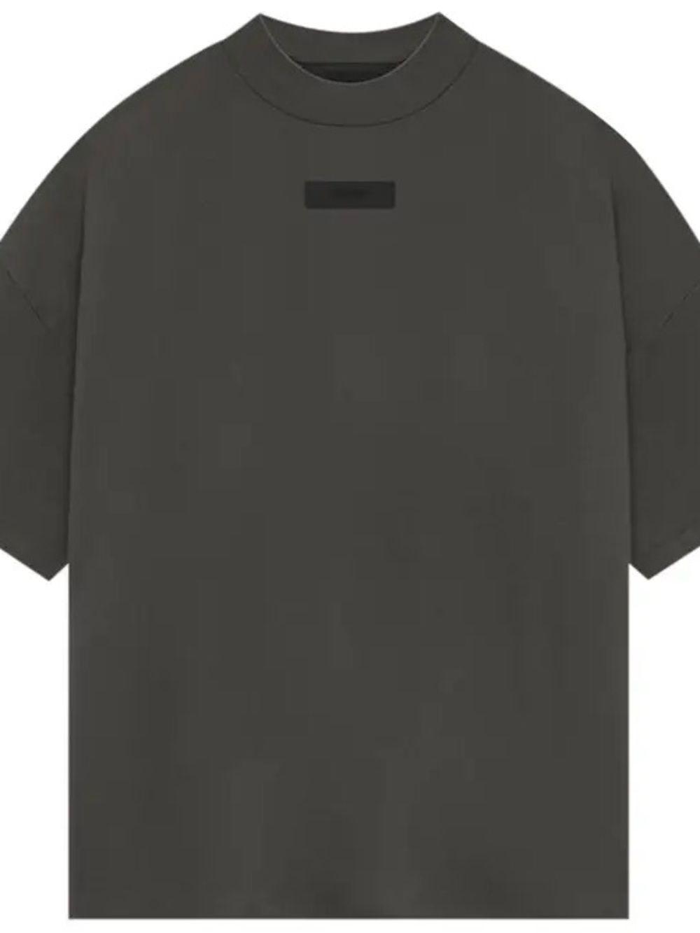 Essentials Olive Green Rubber Logo Crew Tee